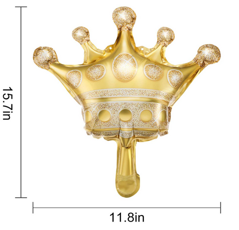 16" Mini Gold Crown Balloon