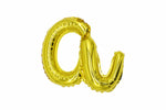 16" Gold Letter "a", Cursive Lower Case Letter Foil Balloon