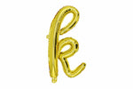 16" Gold Letter "k", Cursive Lower Case Letter Foil Balloon