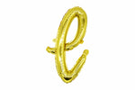 16" Gold Letter "l", Cursive Lower Case Letter Foil Balloon
