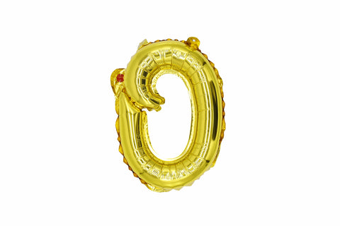 16" Gold Letter "o", Cursive Lower Case Letter Foil Balloon
