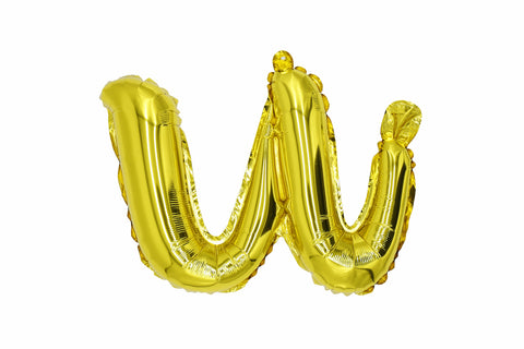 16" Gold Letter "u", Cursive Lower Case Letter Foil Balloon