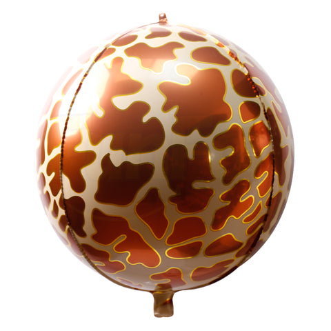 Giraffe 4D, 22-inch Round (Orbz) Marble Balloon