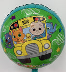 18" Cocomelon School Bus foil Balloon, single pack