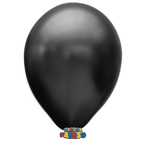 Globos Payaso 5in Balloon Metallic Black 100ct