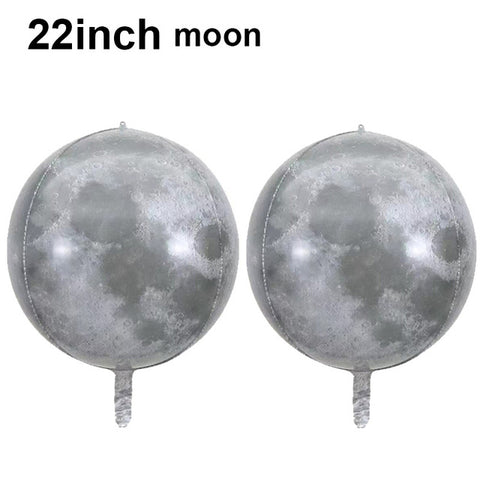 22" Moon Globe Balloons Sphere 4D, 1pcs