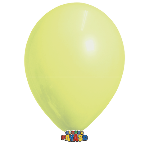 Globos Payaso 12in Balloon Neon Yellow 50ct