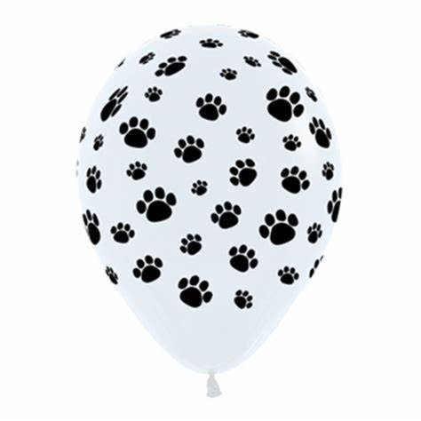 12" Paw Print Latex Balloon 12ct