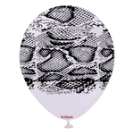 Kalisan 12" Snake Printed Macaron Lilac Latex Balloon, 25 pieces