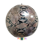 Snake 4D, 22-inch Round (Orbz) Marble Balloon