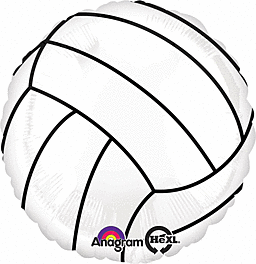 17" Championship Volleyball, foil balloon, FLAT