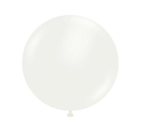 Tuftex 17in White Latex Balloon 50ct