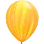 11" Yellow Orange Rainbow Super Agate Latex Balloons, 25 ct