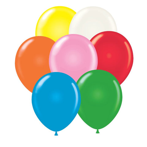 Tuftex 17in Assorted & White  Latex Balloon 50 ct
