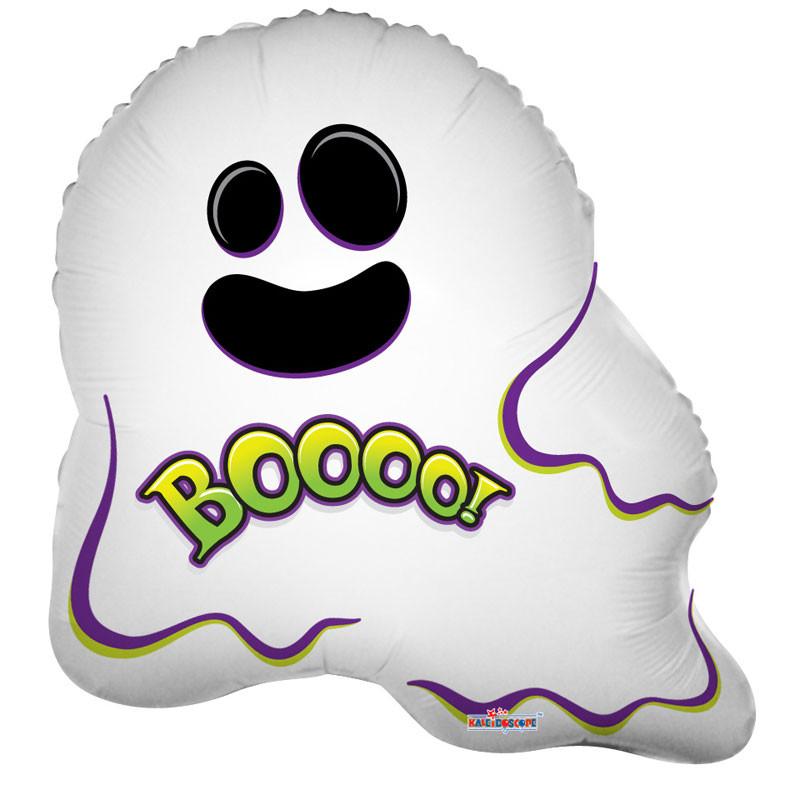 18″ PR BOOOH! Ghost – Single Pack, Foil Balloon – A. L. Party Balloons