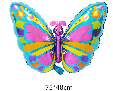 30"x19" Multicolor Butterfly for party decoration, Foil Balloon