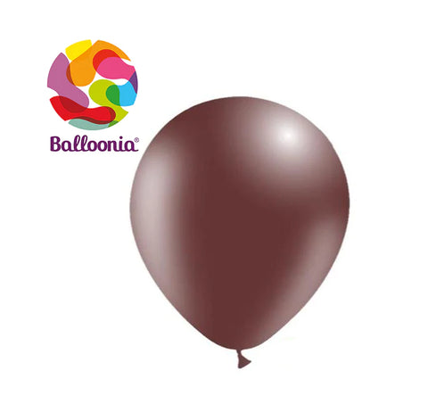 Balloonia 12" Balloon Pastel Latex Chocolate 50CT