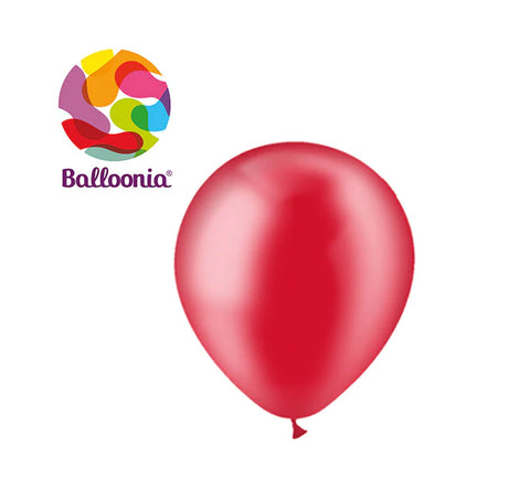 Balloonia 5" Balloon Crystal Latex Red 100CT