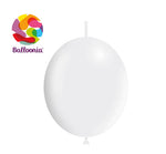 Balloonia 6" Decolink Latex Balloon Pastel Latex White 100CT