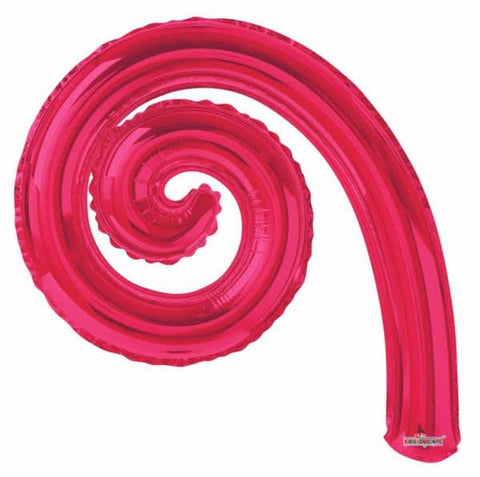 14" SC Kurly Spiral Flamingo -Flat