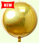 18inch gold holographic Round Shape 4D, ORBZ Foil Balloons