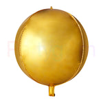 22inch Gold Round Shape 4D, ORBZ Foil Balloons