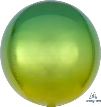 ORBZ FOIL BALLOON GREEN AND YELLOW 15”