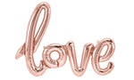 41" Rose Gold- Letter love Foil Balloon, Cursive Air Balloon