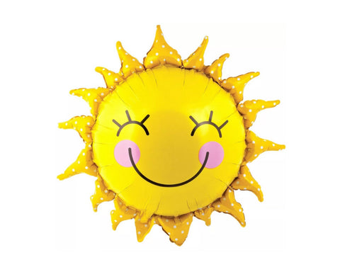 22"Sun Flower Foil Balloons Smiley Sunshine