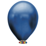 Globos Payaso 5in Balloon Metallic Blue 100ct