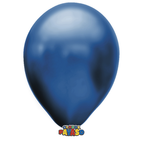 Globos Payaso 5in Balloon Metallic Blue 100ct