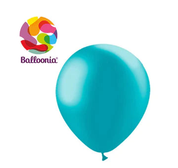 Balloonia 5" Balloon Metallic Latex Turquoise  100CT