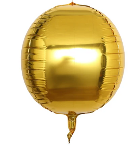 Orbz 10"  Foil Balloon Gold, unit
