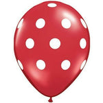 11" Big Polka Dots Red (10 ct.) 