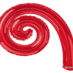 14" SC Kurly Spiral Red -Flat